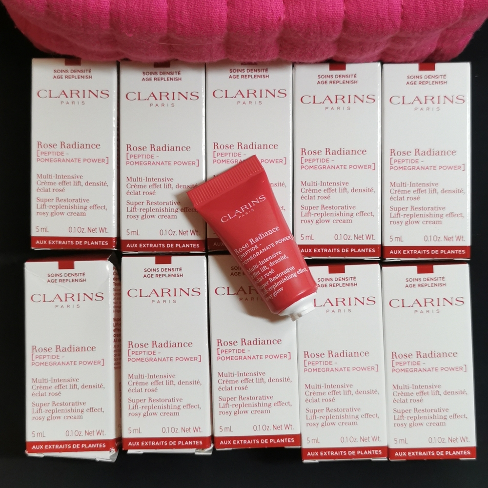 5mlx10 Clarins Rose Radiance Peptide Day Cream for Mature Skin